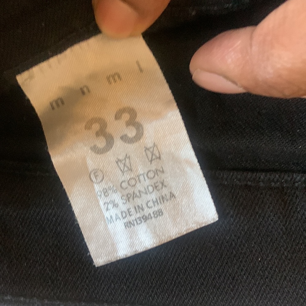 MNML Ripped Rhinestone Denim 33 - Picture 4 of 5